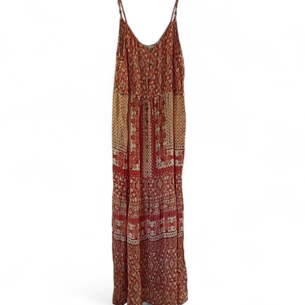 Patrons of Peace Summer Dress Size Large Bohemianaxi Dress Printed Lightweight